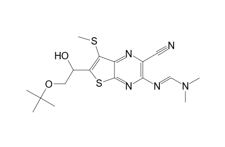 Methanimidamide, N'-[2-cyano-6-[2-(1,1-dimethylethoxy)-1-hydroxyethyl]-7-(methylthio)thieno[2,3-b]pyrazin-3-yl]-N,N-dimethyl-, (.+-.)-