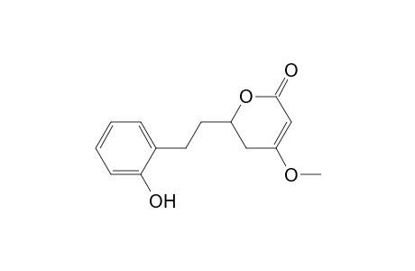 4-Methoxy-5,6-dihydro-6-(2-(hydroxyphenyl)ethyl)-2H-pyran-2-one