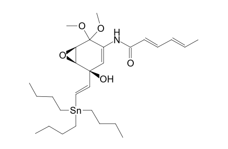 (2E,4E)-N-[(1S,2S,6R)-2-hydroxy-5,5-dimethoxy-2-[(E)-2-tributylstannylethenyl]-7-oxabicyclo[4.1.0]hept-3-en-4-yl]hexa-2,4-dienamide