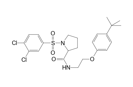 N-[2-(4-tert-butylphenoxy)ethyl]-1-(3,4-dichlorophenyl)sulfonyl-2-pyrrolidinecarboxamide
