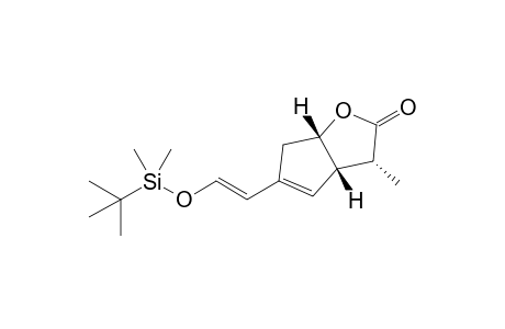 (3.alpha.,3a.beta.,6a.beta.)-5-[1-(1,1.Dimethylethyl)dimethylsilyloxyethenyl]-3,3a,6,6a-tetrahydro-3-methyl-2H-cyclopenta[b]furan-2-one