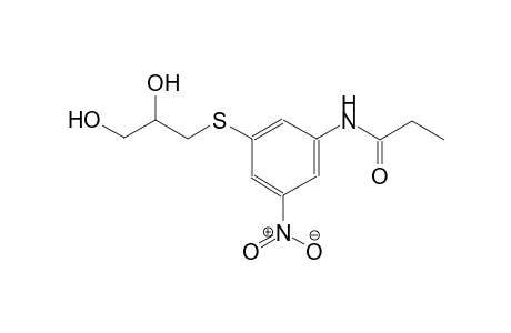 N-{3-[(2,3-dihydroxypropyl)sulfanyl]-5-nitrophenyl}propanamide