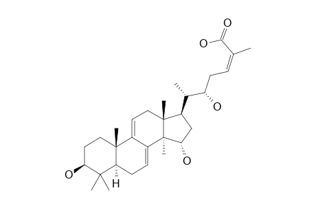 3.beta.,15.alpha.,22.beta.-Trihydroxylanosta-7,9(11),24-trien-26-oic Acid