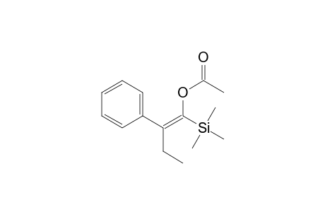 1-Buten-1-ol, 2-phenyl-1-(trimethylsilyl)-, acetate, (E)-