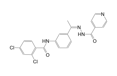 2,4-dichloro-N-{3-[(1Z)-N-isonicotinoylethanehydrazonoyl]phenyl}benzamide