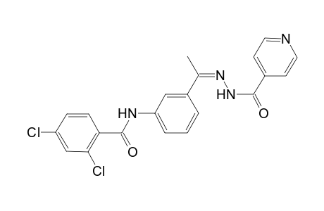 2,4-dichloro-N-{3-[(1Z)-N-isonicotinoylethanehydrazonoyl]phenyl}benzamide