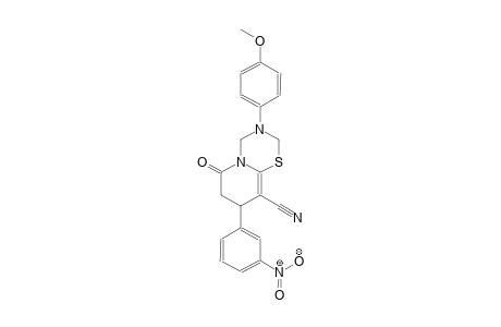 2H,6H-pyrido[2,1-b][1,3,5]thiadiazine-9-carbonitrile, 3,4,7,8-tetrahydro-3-(4-methoxyphenyl)-8-(3-nitrophenyl)-6-oxo-