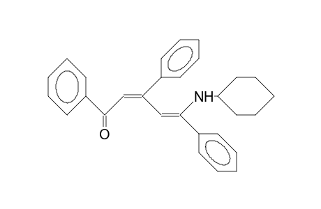 cis-5-Cyclohexylamino-1,3,5-triphenyl-cis-2,4-pentadien-1-one