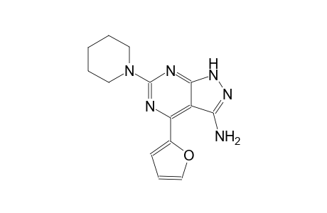 4-(2-furyl)-6-(1-piperidinyl)-1H-pyrazolo[3,4-d]pyrimidin-3-ylamine