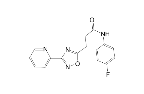 1,2,4-Oxadiazole-5-propanamide, N-(4-fluorophenyl)-3-(2-pyridinyl)-