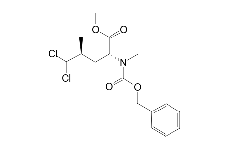 (2S,4S)-2-(N-BENZYLOXYCARBONYL-N-METHYLAMINO)-5,5-DICHLORO-4-METHYLPENTANOIC-ACID-METHYLESTER