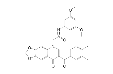 [1,3]dioxolo[4,5-g]quinoline-5-acetamide, N-(3,5-dimethoxyphenyl)-7-(3,4-dimethylbenzoyl)-5,8-dihydro-8-oxo-