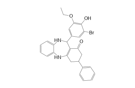 11-(3-bromo-5-ethoxy-4-hydroxyphenyl)-3-phenyl-2,3,4,5,10,11-hexahydro-1H-dibenzo[b,e][1,4]diazepin-1-one