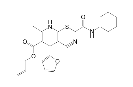 allyl 5-cyano-6-{[2-(cyclohexylamino)-2-oxoethyl]sulfanyl}-4-(2-furyl)-2-methyl-1,4-dihydro-3-pyridinecarboxylate