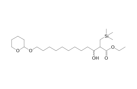 3-Hydroxy-12-(2-oxanyloxy)-2-(trimethylsilylmethyl)dodecanoic acid ethyl ester