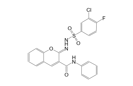 benzenesulfonic acid, 3-chloro-4-fluoro-, 2-[(2Z)-3-[(phenylamino)carbonyl]-2H-1-benzopyran-2-ylidene]hydrazide