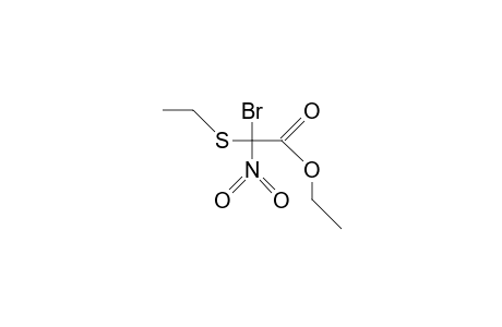 Bromo-ethylthio-nitro-acetic acid, ethyl ester