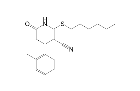 3-pyridinecarbonitrile, 2-(hexylthio)-1,4,5,6-tetrahydro-4-(2-methylphenyl)-6-oxo-