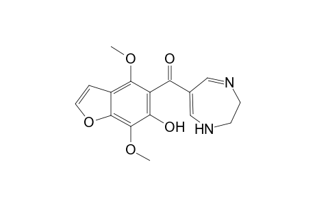 2,3-Dihydro-1H-6-(6-hydroxy-4,7-dimethoxy-1-benzofuran-5-yl)carbonyl-1,4-diazepine
