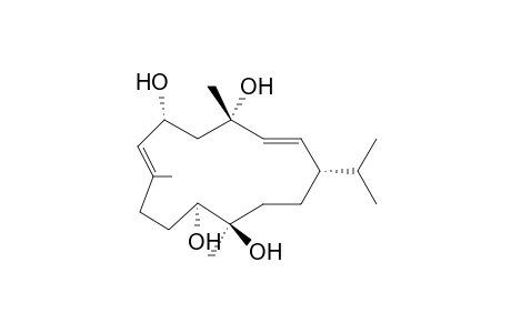 1-Isopropyl-2,8,12-trimethyl-4,6,11,12-tetrahydroxy-cyclotetradeca-2,7-diene