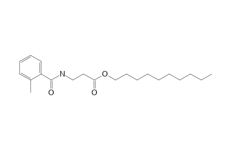 .beta.-Alanine, N-(2-methylbenzoyl)-, decyl ester