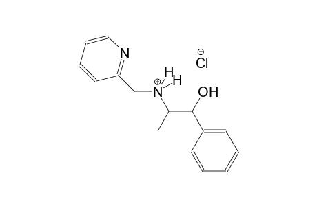 2-pyridinemethanaminium, N-(2-hydroxy-1-methyl-2-phenylethyl)-, chloride
