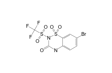 7-bromo-1,1-diketo-2-triflyl-4H-benzo[e][1,2,4]thiadiazin-3-one