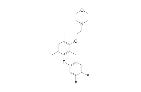 4-(2-(2,4-Dimethyl-6-(2,4,5-trifluorobenzyl)phenoxy)ethyl)morpholine