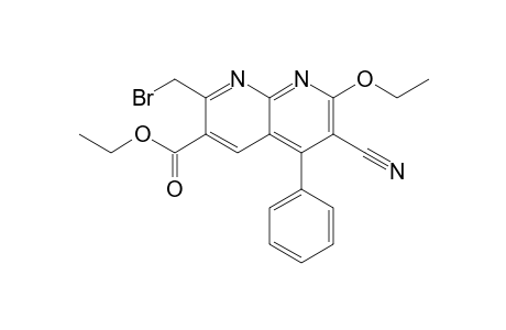Ethyl 2-bromomethyl-6-cyano-7-ethoxy-5-phenyl-1,8-naphthyridine-3-carboxylate