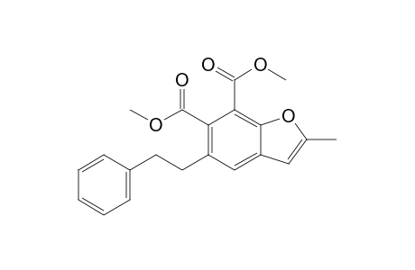 2-methyl-5-phenethyl-6,7-benzofurandicarboxylic acid, dimethyl ester