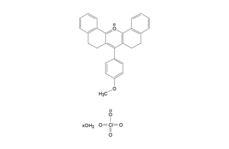 7-(p-METHOXYPHENYL)-5,6,8,9-TETRAHYDRODIBENZO[c,h]XANTHYLIUM PERCHLORATE, HYDRATED