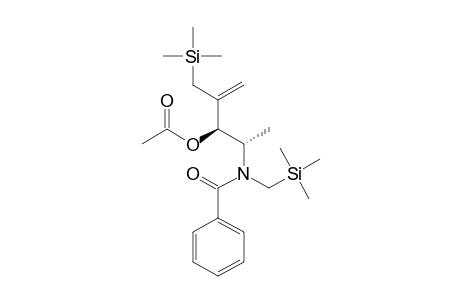 (3R,4S)-2-[(Trimethylsilyl)methyl]-3-acetoxy-4-[N-[(trimethylsilyl)methyl]-N-benzoylamino]-1-pentene