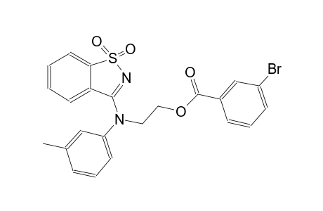 benzoic acid, 3-bromo-, 2-[(1,1-dioxido-1,2-benzisothiazol-3-yl)(3-methylphenyl)amino]ethyl ester