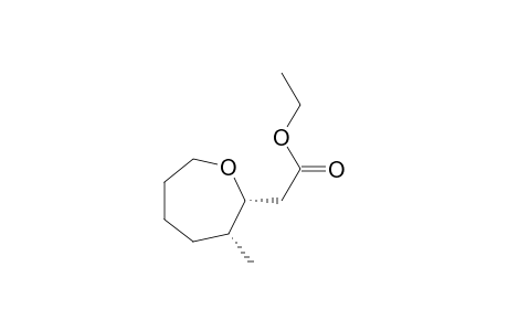 2-[(2R,3R)-3-methyl-2-oxepanyl]acetic acid ethyl ester