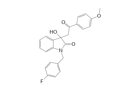 1-[(4-fluorophenyl)methyl]-3-hydroxy-3-[2-(4-methoxyphenyl)-2-oxoethyl]-2,3-dihydro-1H-indol-2-one