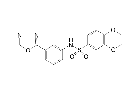 3,4-Dimethoxy-N-(3-[1,3,4]oxadiazol-2-yl-phenyl)-benzenesulfonamide