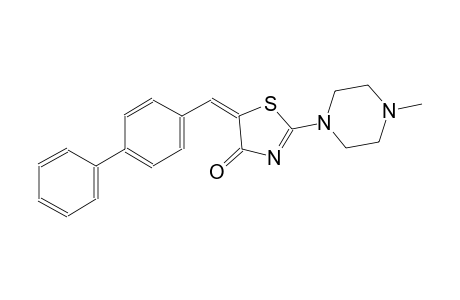 4(5H)-thiazolone, 5-([1,1'-biphenyl]-4-ylmethylene)-2-(4-methyl-1-piperazinyl)-, (5E)-