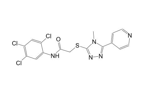 2-{[4-methyl-5-(4-pyridinyl)-4H-1,2,4-triazol-3-yl]sulfanyl}-N-(2,4,5-trichlorophenyl)acetamide