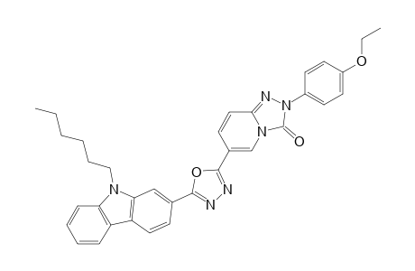 2-(4-Ethoxyphenyl)-6-(5-(9-hexyl-9H-carbazol-2-yl)-1,3,4-oxadiazol-2-yl)-[1,2,4]triazolo[4,3-a]-pyridin-3(2H)-one