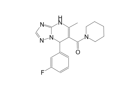 [1,2,4]triazolo[1,5-a]pyrimidine, 7-(3-fluorophenyl)-4,7-dihydro-5-methyl-6-(1-piperidinylcarbonyl)-