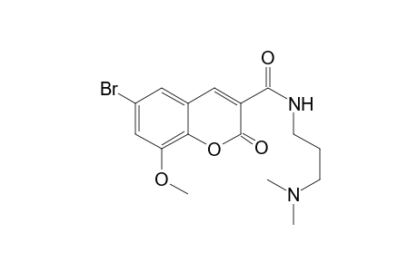 6-Bromo-N-[3-(dimethylamino)propyl]-8-methoxy-2-oxo-2H-chromene-3-carboxamide
