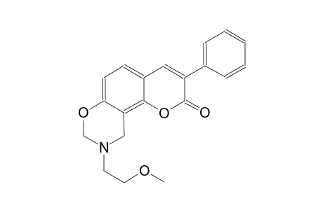 2H,8H-pyrano[2,3-f][1,3]benzoxazin-2-one, 9,10-dihydro-9-(2-methoxyethyl)-3-phenyl-