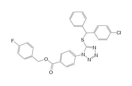 benzoic acid, 4-[5-[[(4-chlorophenyl)phenylmethyl]thio]-1H-tetrazol-1-yl]-, (4-fluorophenyl)methyl ester