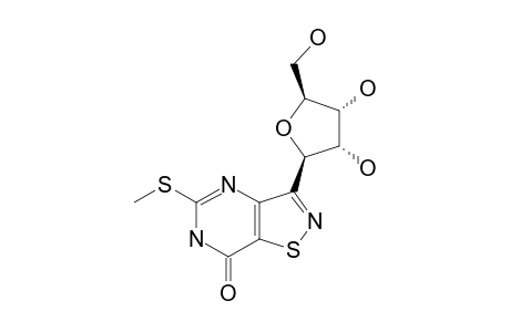 5-(METHYLTHIO)-3-D-RIBOFURANOSYL-ISOTHIAZOLE-[4,5-D]-PYRIMIDIN-7(6H)-ONE