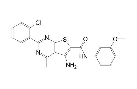 thieno[2,3-d]pyrimidine-6-carboxamide, 5-amino-2-(2-chlorophenyl)-N-(3-methoxyphenyl)-4-methyl-