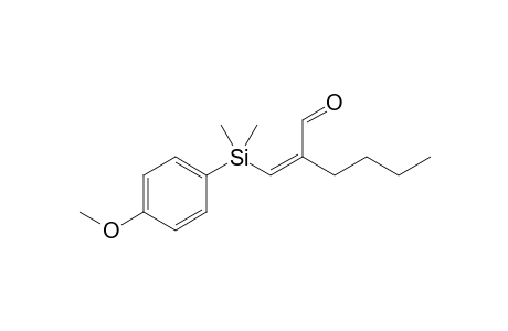 (2Z)-2-[[(4-methoxyphenyl)-dimethyl-silyl]methylene]hexanal
