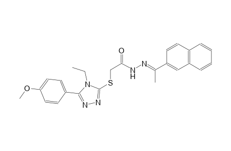 acetic acid, [[4-ethyl-5-(4-methoxyphenyl)-4H-1,2,4-triazol-3-yl]thio]-, 2-[(E)-1-(2-naphthalenyl)ethylidene]hydrazide