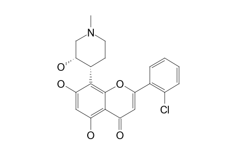 FLAVOPIRIDOL;FLAP;(-)-CIS-5,7-DIHYDROXY-2-(2-CHLOROPHENYL)-8-[4-(3-HYDROXY-1-METHYL)-PIPERIDINYL]-4H-BENZOPYRAN-4-ON