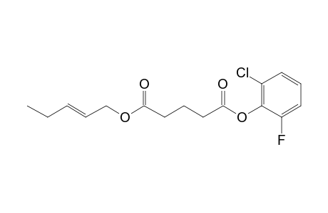 Glutaric acid, pent-2-en-1-yl 2-chloro-6-fluorophenyl ester