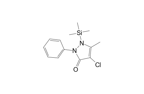 3H-Pyrazol-3-one, 4-chloro-1,2-dihydro-5-methyl-2-phenyl-1-(trimethylsilyl)-
